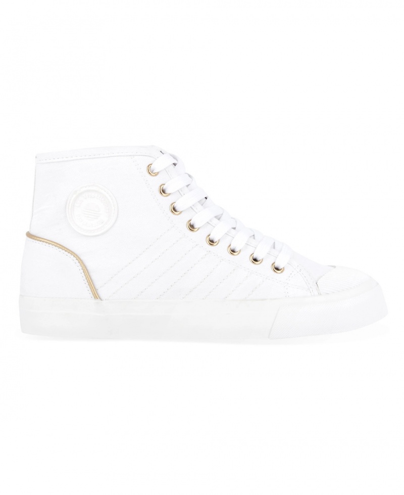 Tennis toile Les Tropeziennes MOHIGH High Top Blanche Femme|ZVGM-73208140